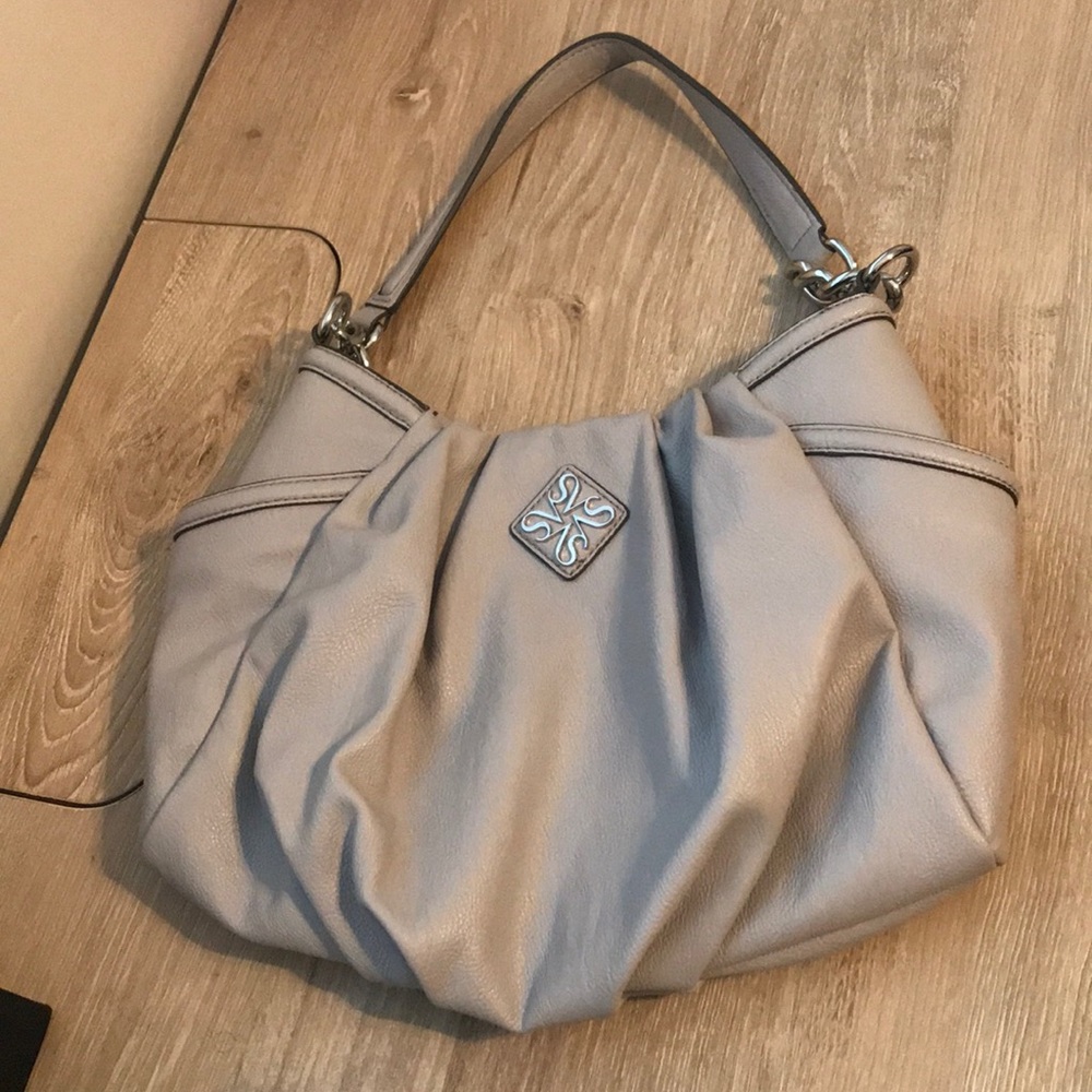 Simple Vera Vera Wang Light Grey Handbag